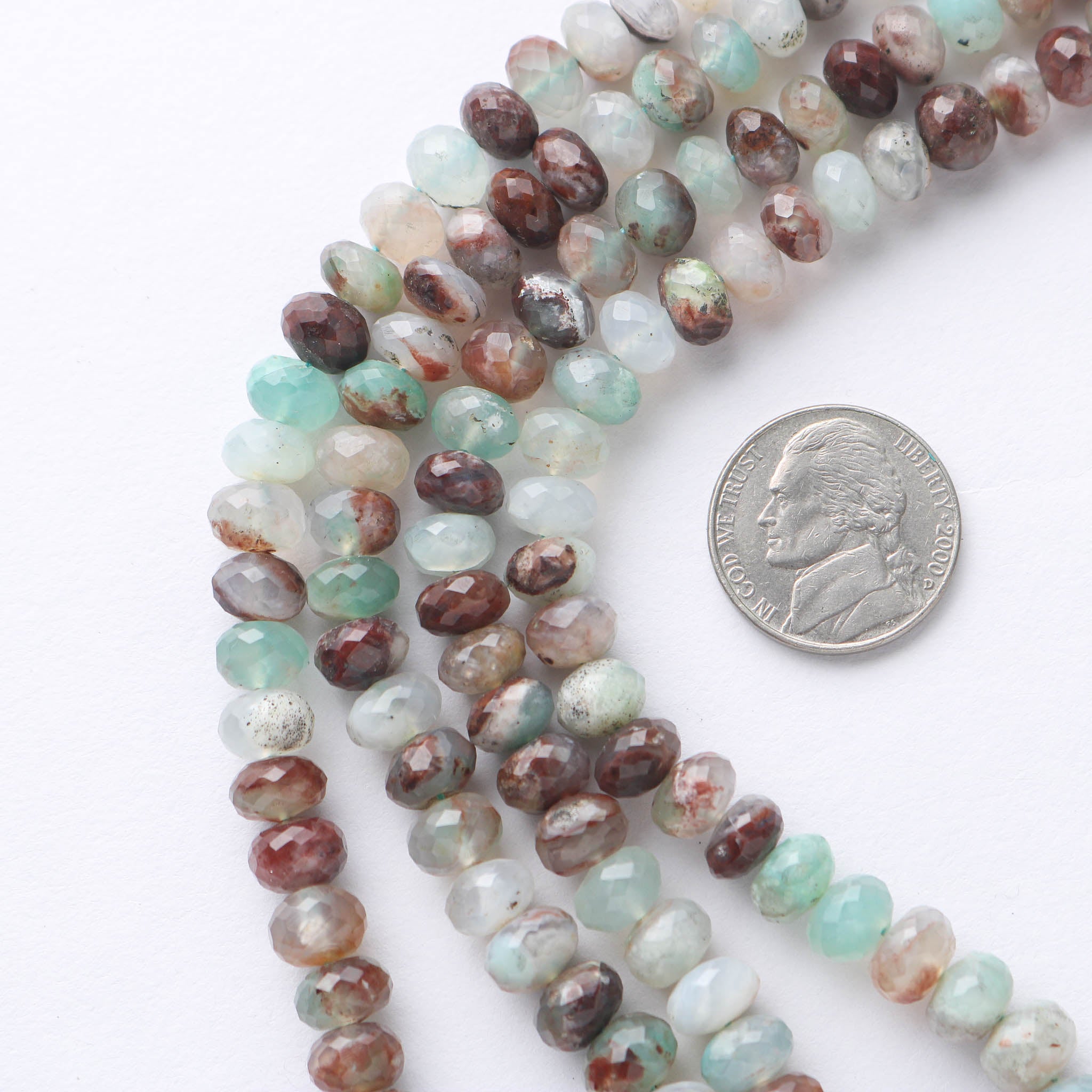 Aquaplase Faceted rondelle beads