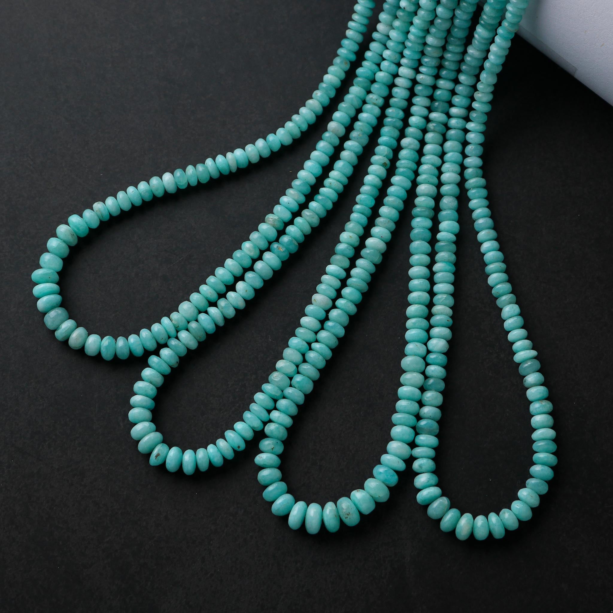 Amzonite Smooth rondelle beads