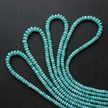 Amzonite Smooth rondelle beads