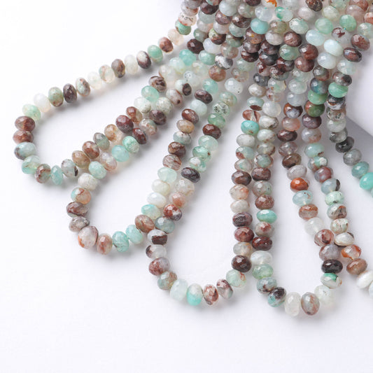 Aquaplase Faceted rondelle beads
