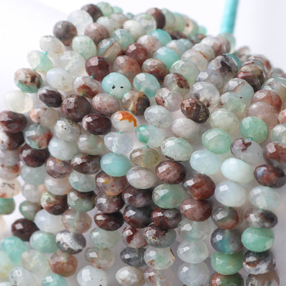Aquaplase Faceted rondelle beads