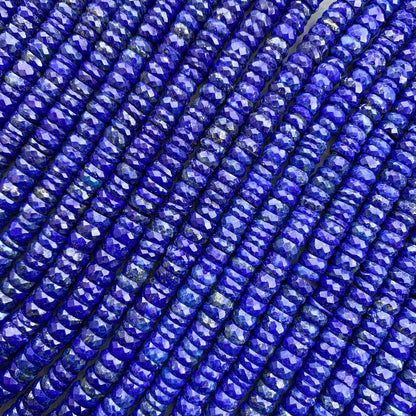 Afghan lapis lazuli faceted heishi bead strand 16 inch