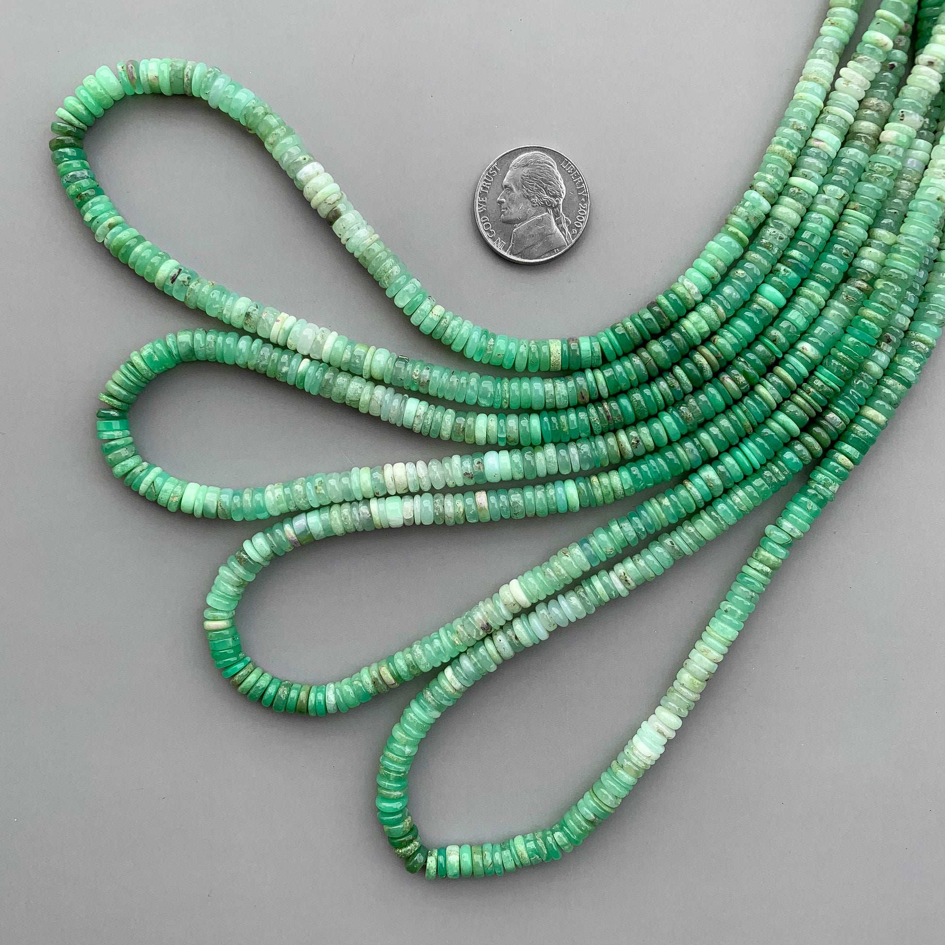 Natural Chrysoprase Heishi Tyre Beads 6mm