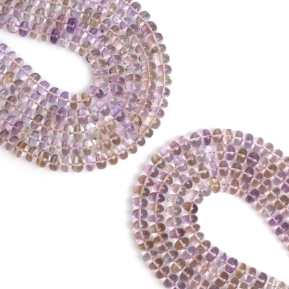 Natural Ametrine 8mm Calibrated Smooth Rondelle Beads
