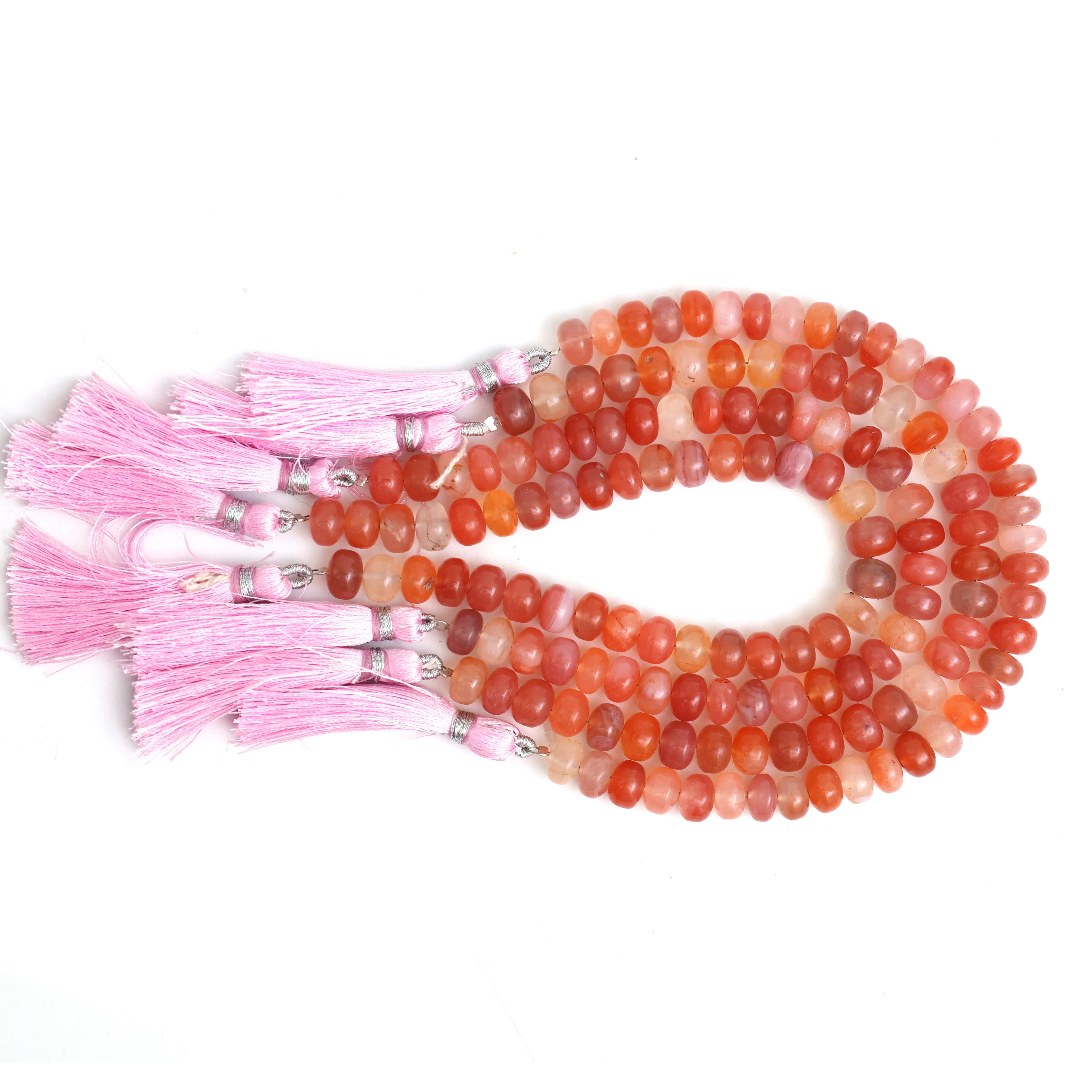 Natural Salt Source Agate 8mm Calibrated Smooth Rondelle Beads