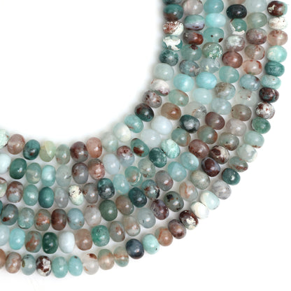 Natural Aquaplase 8mm Calibrated Smooth Rondelle Beads