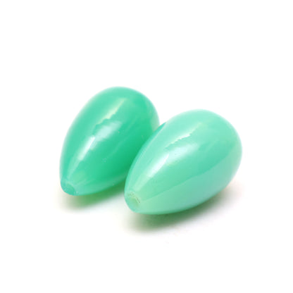 Chrysoprase Chalcedony Smooth Teardrop Briolette 8×14mm – Top Half Drill Gemstone Drops