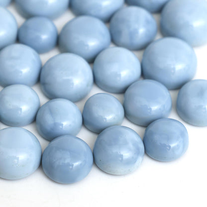 Natural Blue Opal Smooth Round Cabochon 10–15mm