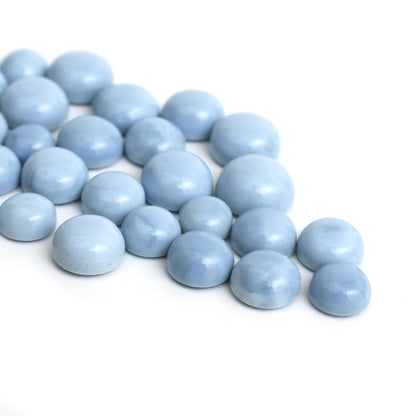 Natural Blue Opal Smooth Round Cabochon 10–15mm
