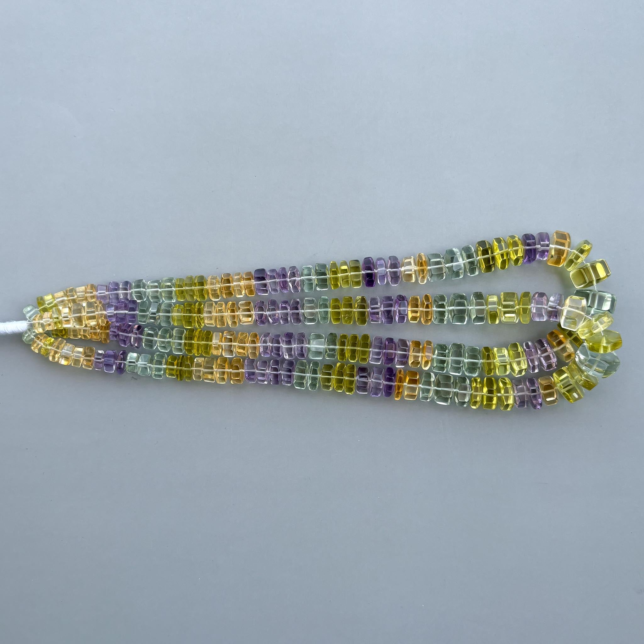 Natural multi color gemstone faceted bolt shape beads for jewelry