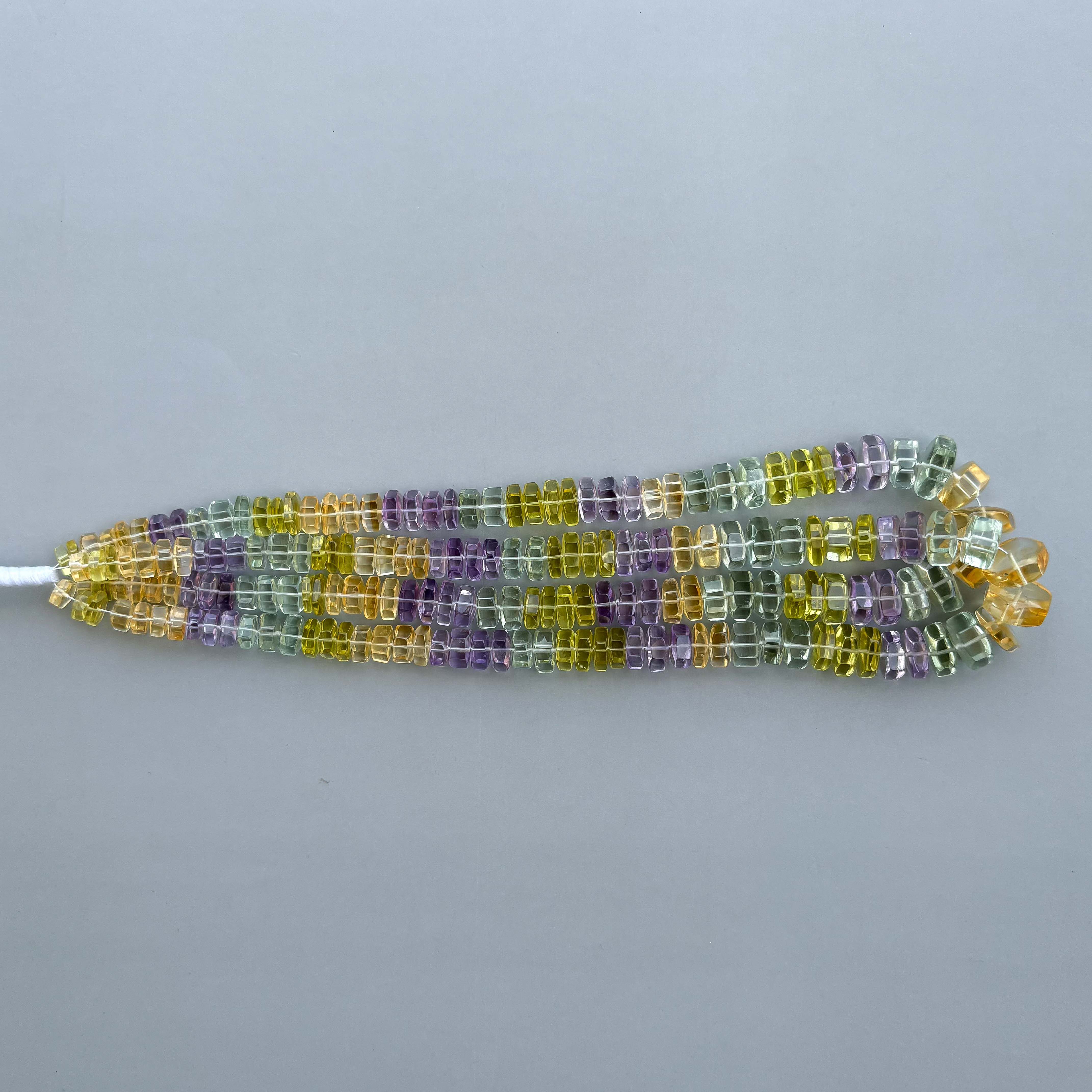 Natural mixed gemstone bolt shape beads for jewelry making