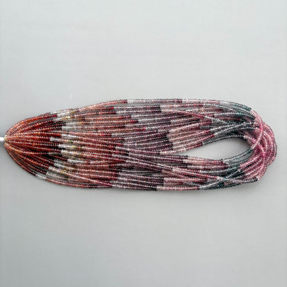 Natural Multi Spinel Smooth Rondelle Beads 3.5mm – 18″ Spinel Gemstone Beads Strand for Jewelry Making