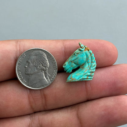 natural gemstone hand carved horse for jewelry