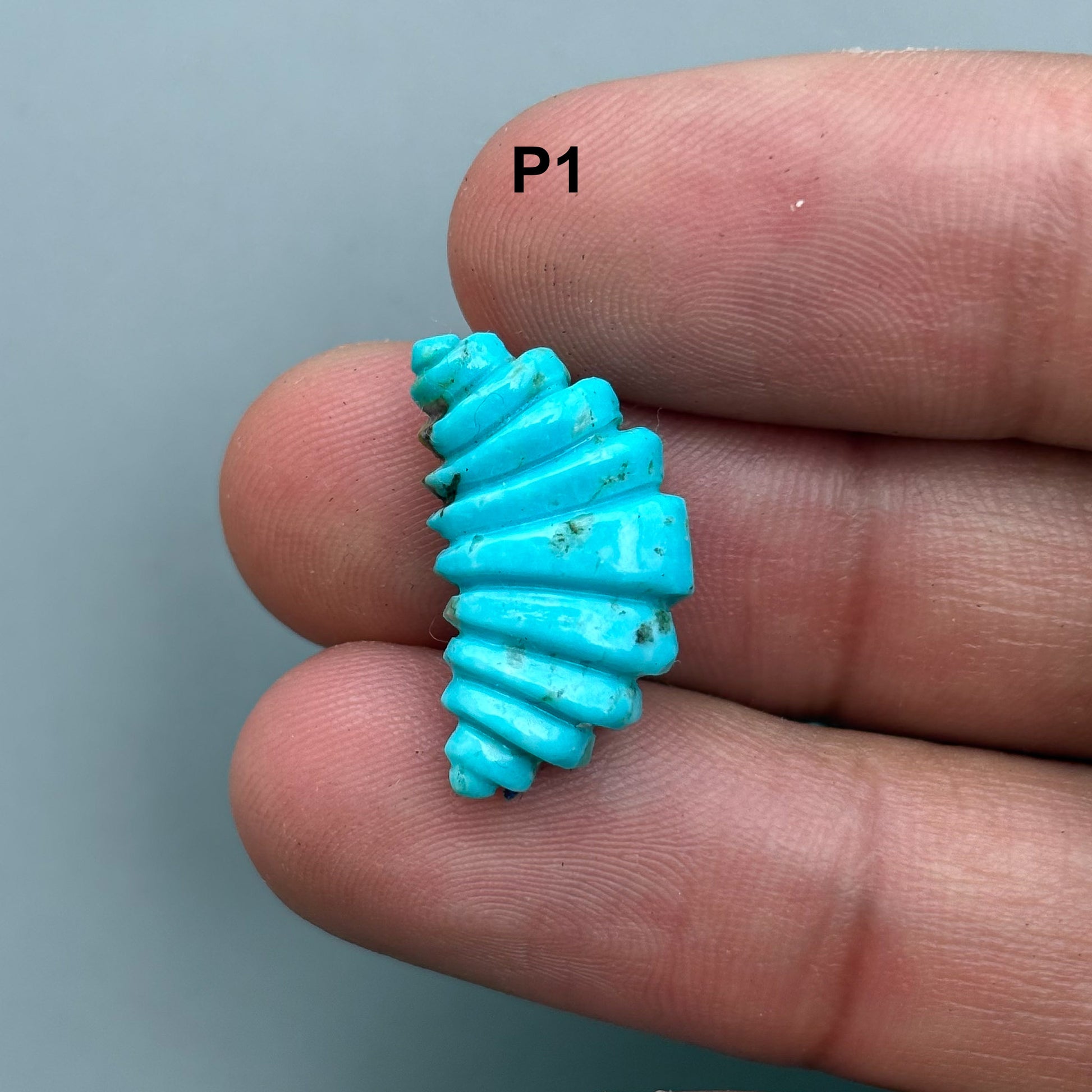 natural turquoise croissant bread shape carved gemstone for jewelry making

