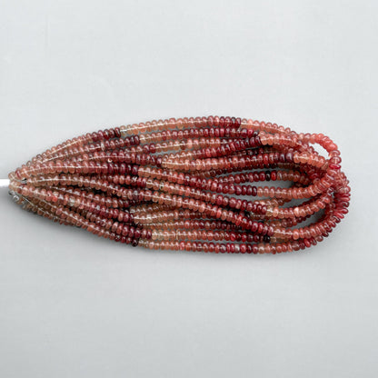 Natural Andesine Labradorite 6.5-7mm Smooth Rondelle Beads – 16″ Semi-Precious Gemstone Beads Strand