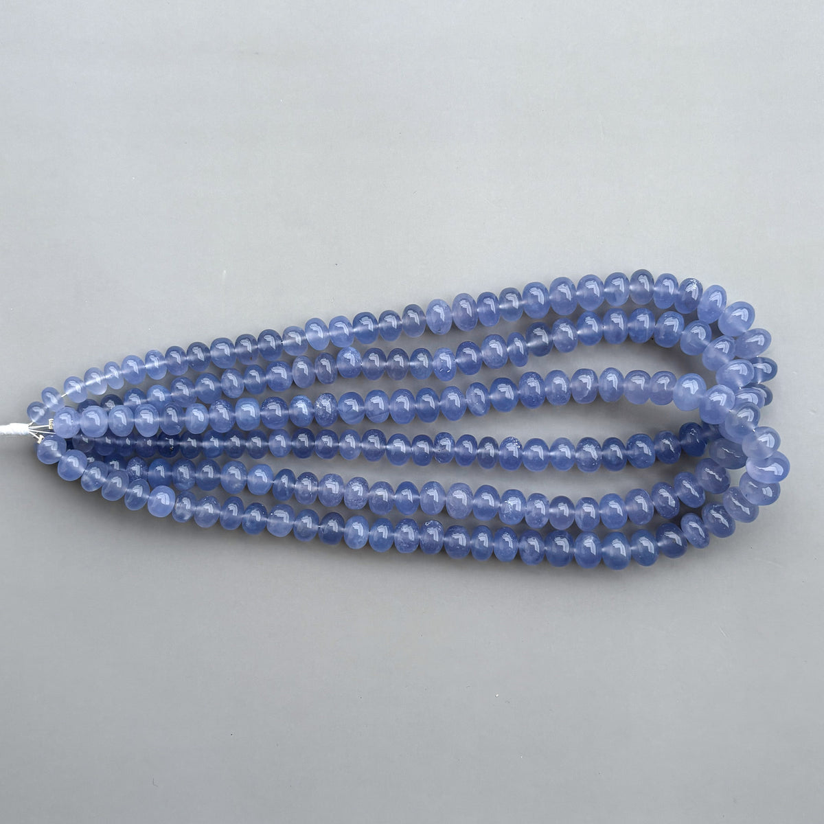Namibian chalcedony smooth rondelle beads for jewelry making
